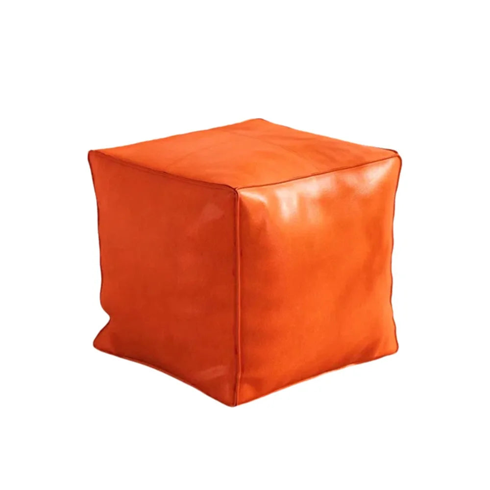 Modern Non-Slip Storage Stool Large Capacity Waterproof Unstuffed Cushion Cover No Fillings Square Leather Pouf Bedroom by PurelyhomeDeco