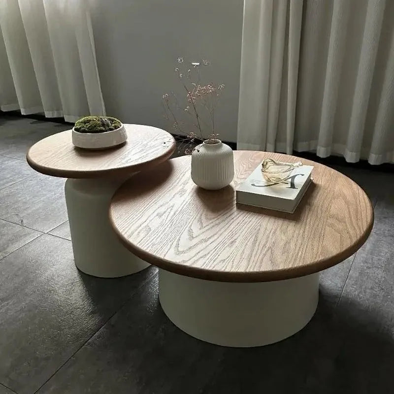 ELORA™ Cream Nordic Round Coffee Table by PurelyhomeDeco