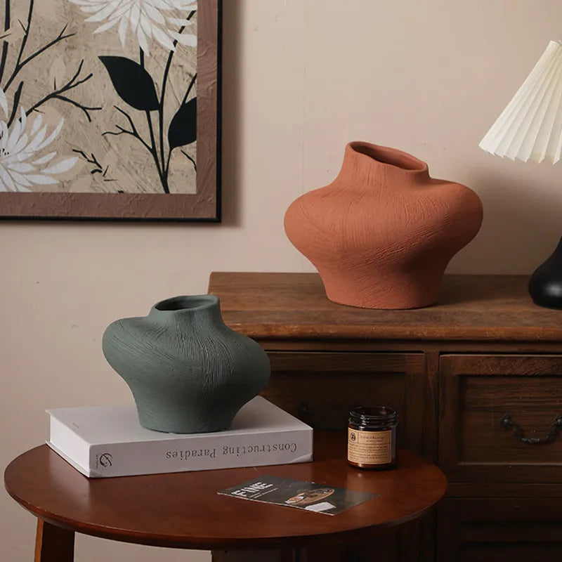 Retro Muse Ceramic Vase by PurelyhomeDeco