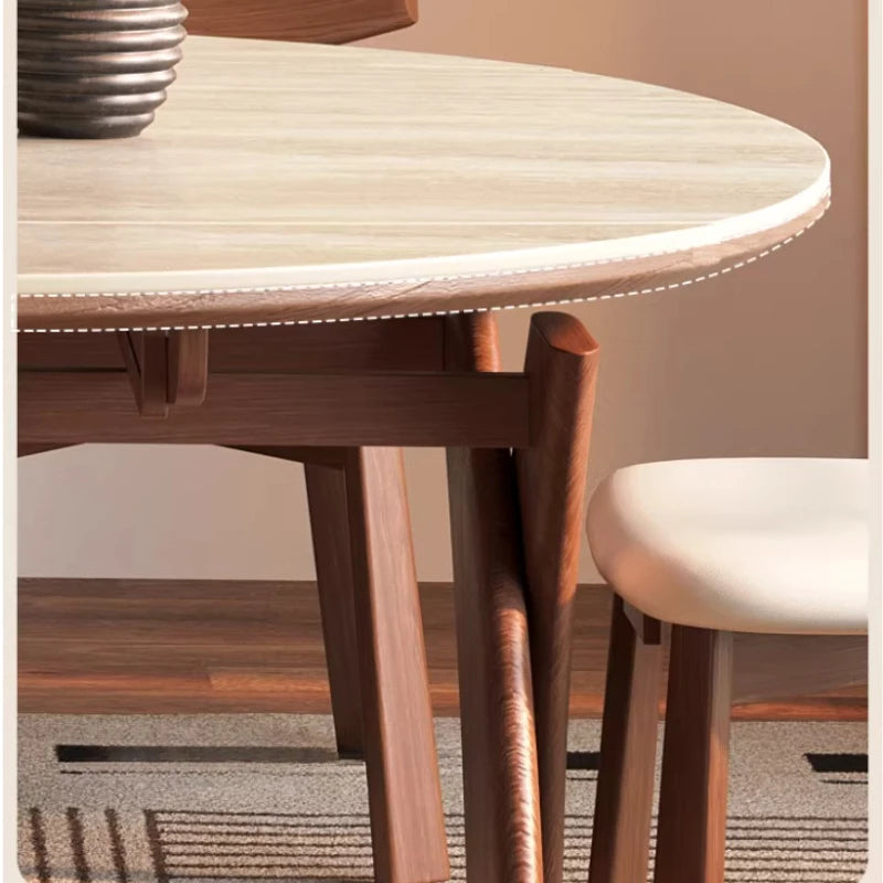Modern Wood Design Dining Table 6 Person Luxury Extendable Round Dining Table Restaurant Nordic Mesas De Comedor Furniture Home by PurelyhomeDeco