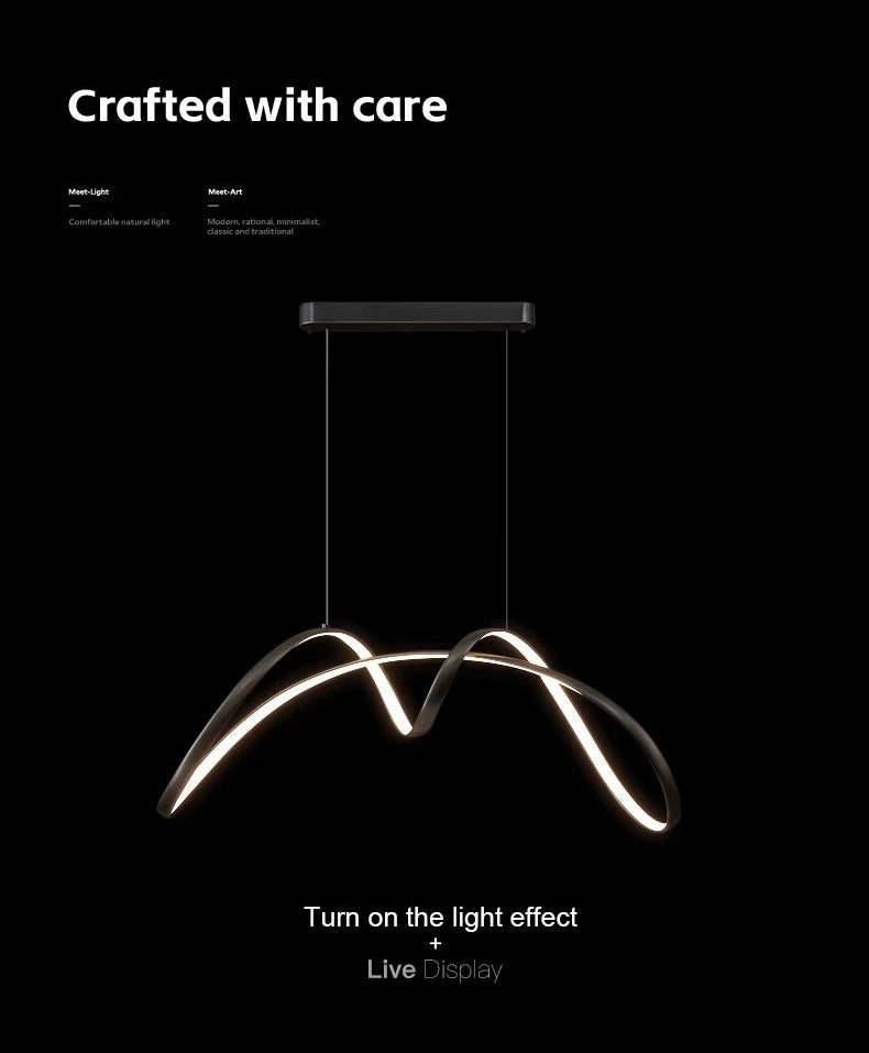 Élan Linea – Modern Minimalist LED Luxury Chandelier | Restaurant · Bedroom · Bar Lighting by PurelyhomeDeco