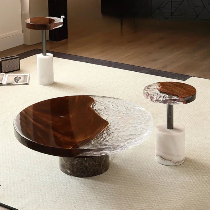 Aqua Lumina™ – Epoxy Resin Round Coffee Table by PurelyhomeDeco