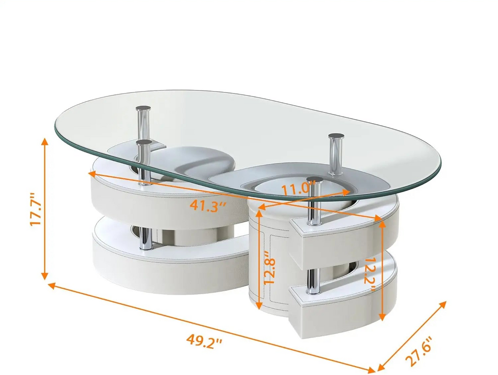 VELOCITY™ Table Trio Modern Nesting Coffee Table Set for Living Room by PurelyhomeDeco