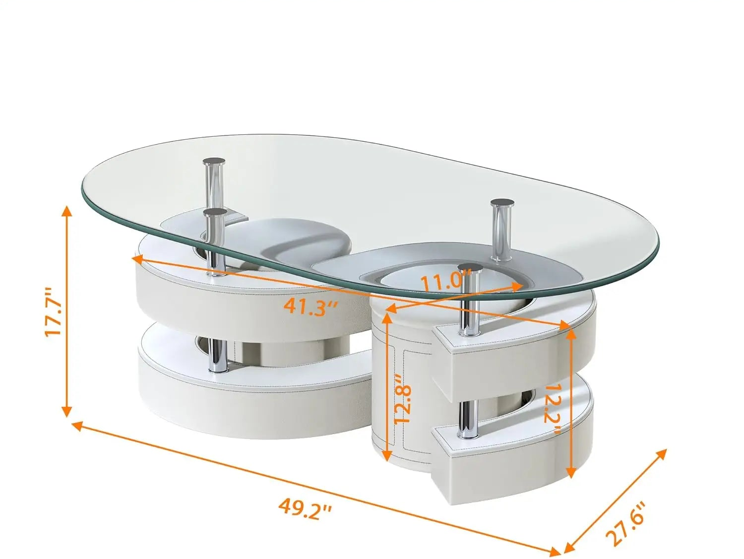 VELOCITY™ Table Trio Modern Nesting Coffee Table Set for Living Room by PurelyhomeDeco