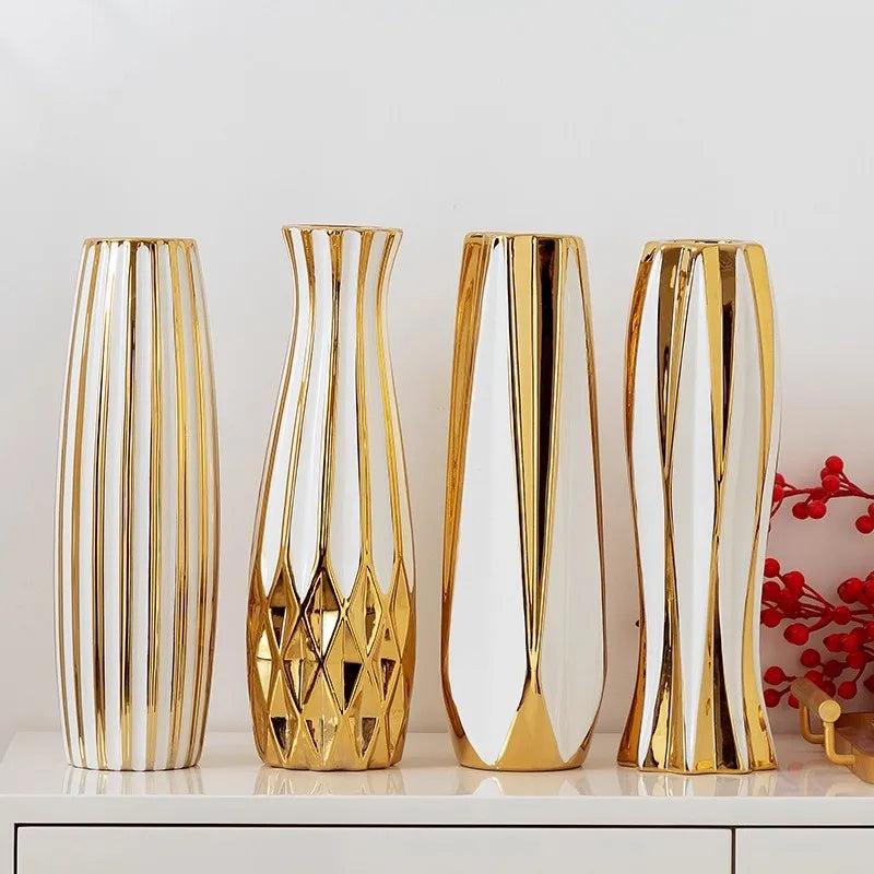 Château Luxe Gold Vase by PurelyhomeDeco