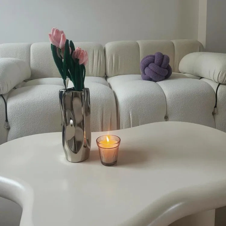 Silver Lumen Vase by PurelyhomeDeco