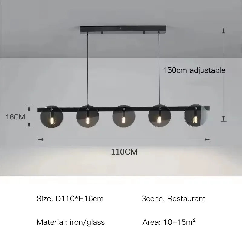 Nordic Halo™ Modern Ring LED Chandelier – Black Glass Pendant Light for Living Room, Bedroom & Dining Room by PurelyhomeDeco