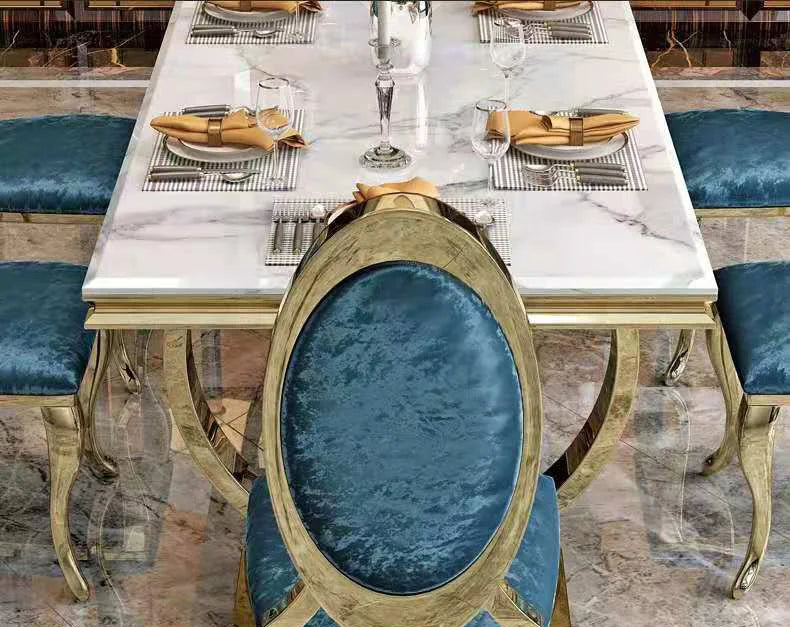 ZANORIA™ Elite Gold Structure Dining Set by PurelyhomeDeco