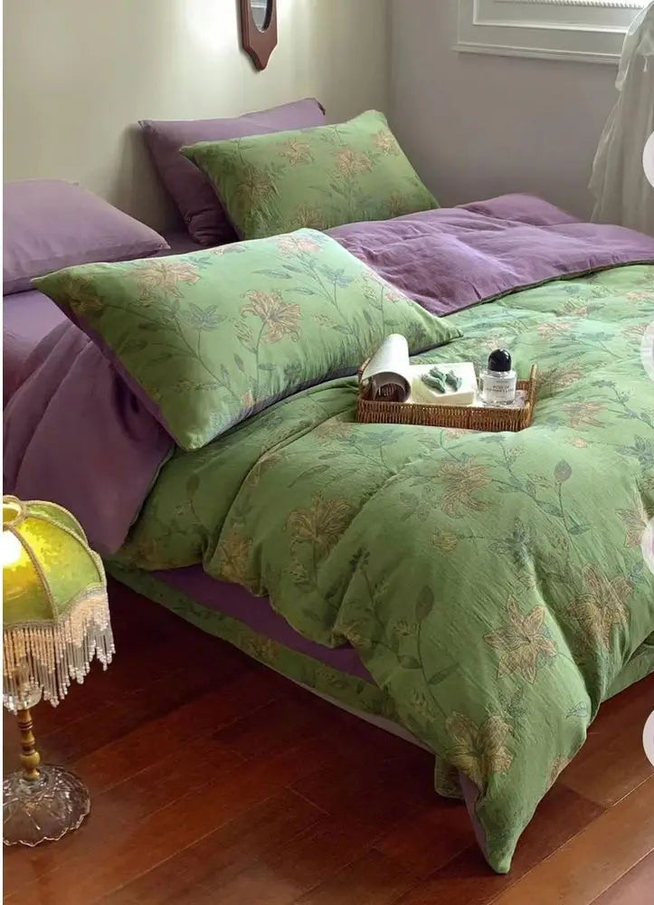 OliveField™ Yarn-Dyed Duvet Collection by PurelyhomeDeco