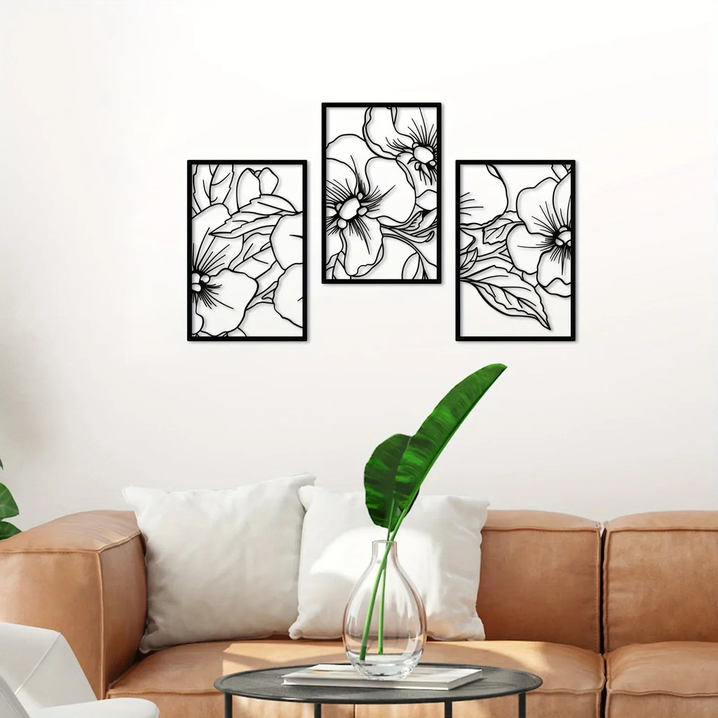 Black Petal Square by PurelyhomeDeco