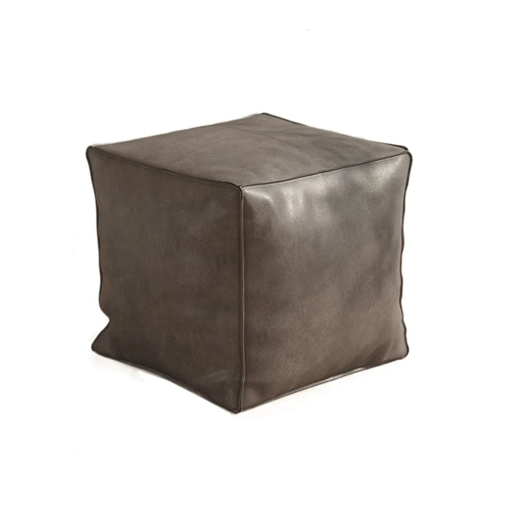 Modern Non-Slip Storage Stool Large Capacity Waterproof Unstuffed Cushion Cover No Fillings Square Leather Pouf Bedroom by PurelyhomeDeco