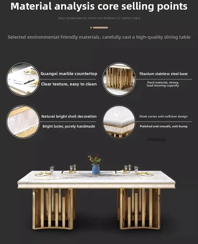 VELORIA™Italian White Marble Dining Set by PurelyhomeDeco