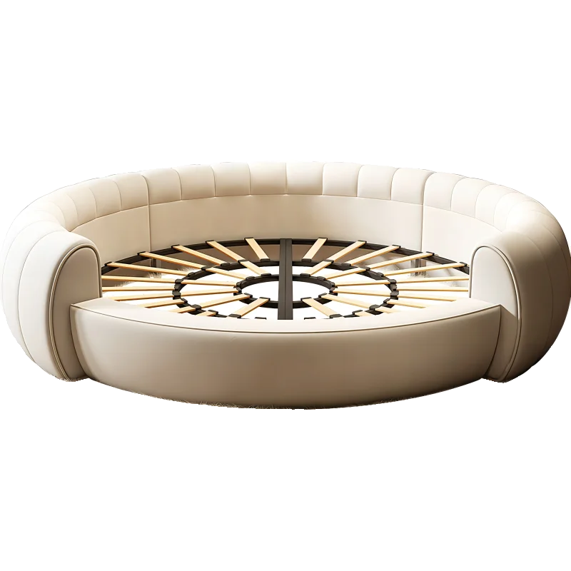 LunaBelle™ — Luxury Italian King Bed | Designer Round Bed for Modern Bedrooms by PurelyhomeDeco