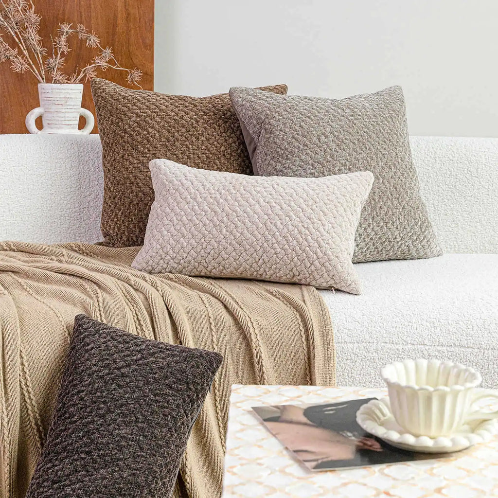 Quilta Chenille Pillow by PurelyhomeDeco