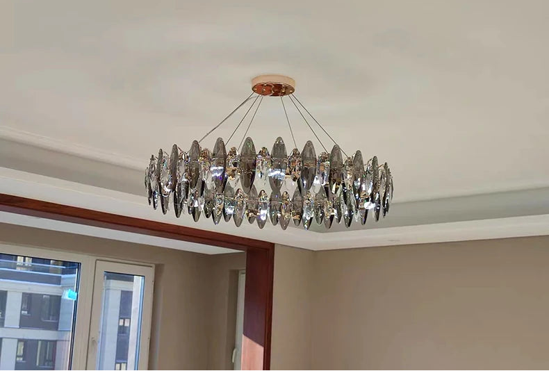CrystalÉlan™ Modern Luxury Crystal Pendant Chandelier – Elegant Hanging Light for Living Room, Dining & Bedroom by PurelyhomeDeco