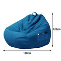 Lazy Seat Chair Sofa Cover Large Bean Bag Couch Soft Fluffy Breathable Adult Child Tatami Living Room Decorative without Filler by PurelyhomeDeco