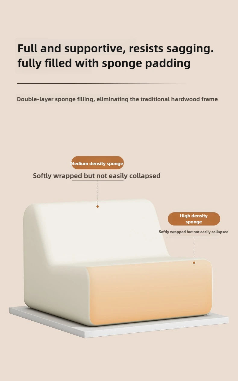 Caterpillar Lazy Sofa Living Room Leisure Balcony Tatami Lounge Chair Single Sofa Chair Bedroom Double Leisure Sofa Chair by PurelyhomeDeco