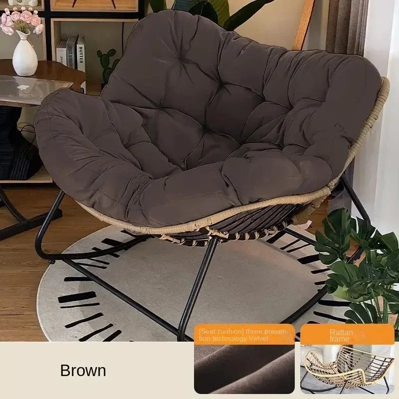 Rocking Chair Living Room Light Luxury Balcony Home Leisure Lounge Chair Rattan Chair Iron Rocking Chair Modern Lazy Chair by PurelyhomeDeco