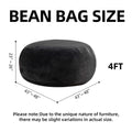 100CM×100CM×60CM, adult beanbag chair with padded beanbag inside, memory foam chair, soft flannel washable cover, ideal reading seat for bedrooms and dorms. by PurelyhomeDeco