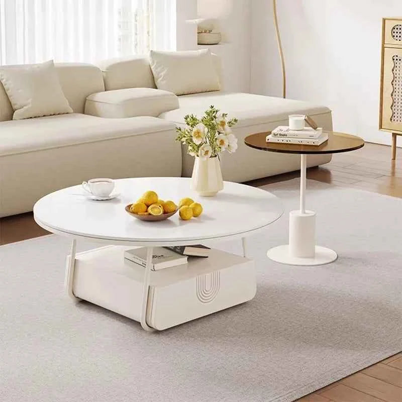 Serelune™ Cream Marble Coffee Table by PurelyhomeDeco