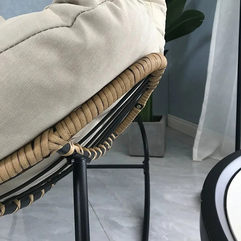 Rocking Chair Living Room Light Luxury Balcony Home Leisure Lounge Chair Rattan Chair Iron Rocking Chair Modern Lazy Chair by PurelyhomeDeco