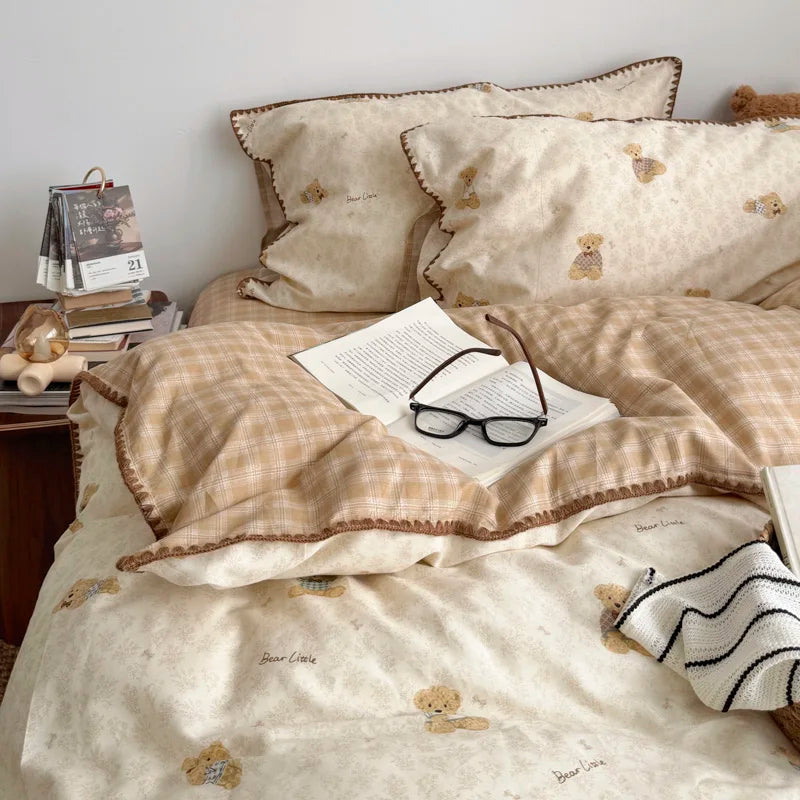 PrairieLuxe™ INS American Countryside Pure Cotton Bedding Set – Double-Layer Yarn Soft Luxury Bed Linens by PurelyhomeDeco