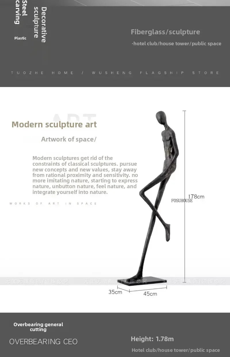 ArteForma™ Abstract Figure Sculpture – Modern Luxury Floor Art Ornament for Home, Hotel & Office Décor by PurelyhomeDeco