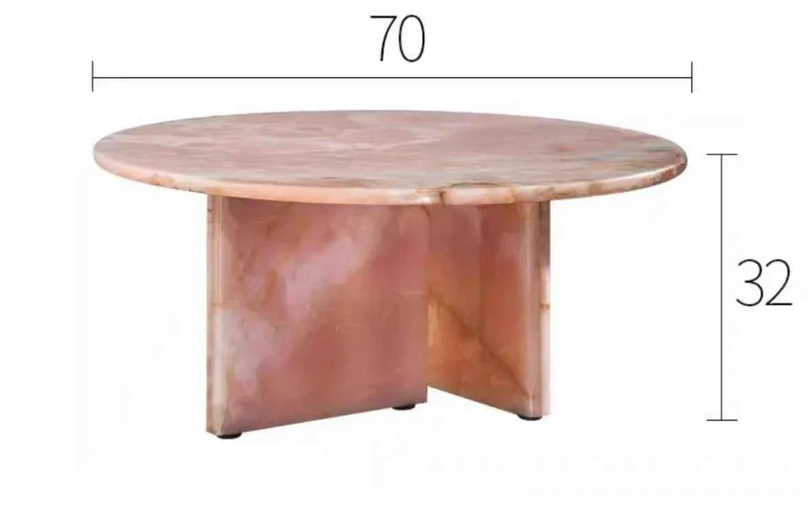 Rosé Imperiale™ – Italian Pink Marble Coffee Table Set by PurelyhomeDeco