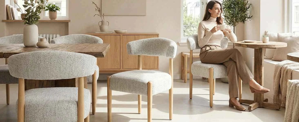 Curvena™ Upholstered Dining Chairs – Set of 4 by PurelyhomeDeco