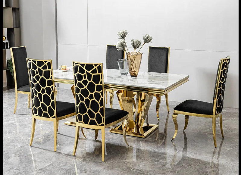 MARÉX™ Light-Luxury Marble Dining Table by PurelyhomeDeco