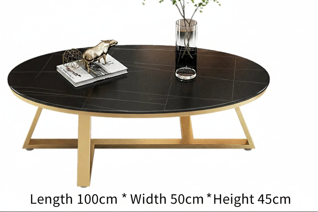 Verona™ Oval Marble Coffee Table – Modern Luxury Living Room Table by PurelyhomeDeco