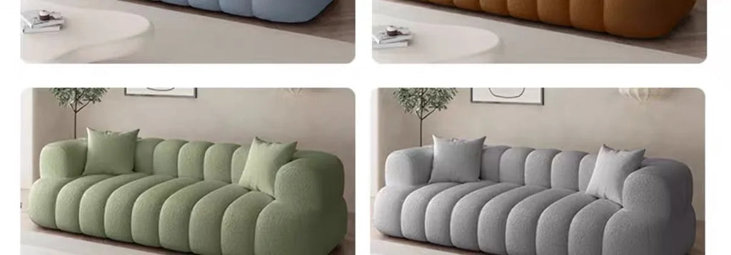 ARCELIA BLANC™ Velvet Cloud Couch | Deep Seat Designer Sofa by PurelyhomeDeco