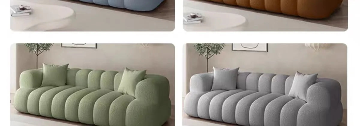 ARCELIA BLANC™ Velvet Cloud Couch | Deep Seat Designer Sofa by PurelyhomeDeco