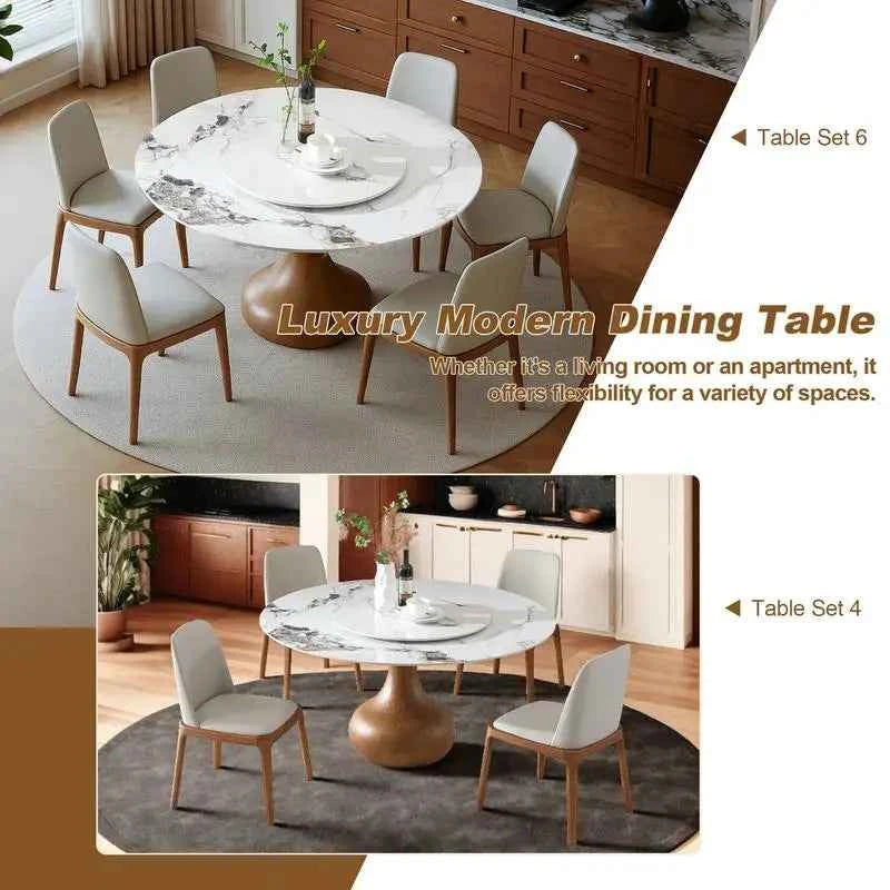 Rotavelle™ Sintered Stone Dining Table by PurelyhomeDeco