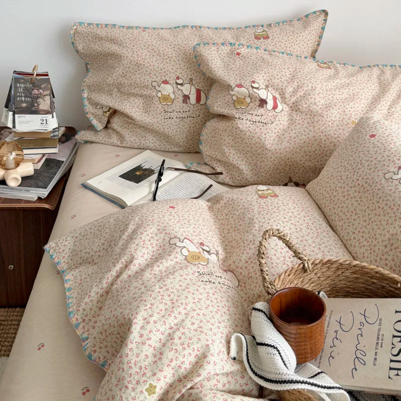 PrairieLuxe™ INS American Countryside Pure Cotton Bedding Set – Double-Layer Yarn Soft Luxury Bed Linens by PurelyhomeDeco