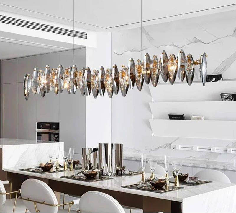 CrystalÉlan™ Modern Luxury Crystal Pendant Chandelier – Elegant Hanging Light for Living Room, Dining & Bedroom by PurelyhomeDeco