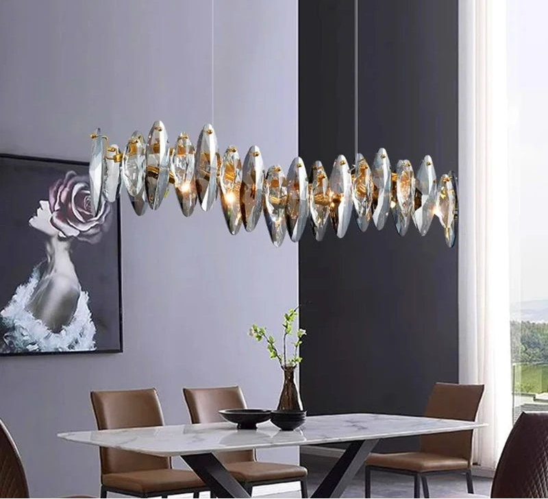 CrystalÉlan™ Modern Luxury Crystal Pendant Chandelier – Elegant Hanging Light for Living Room, Dining & Bedroom by PurelyhomeDeco