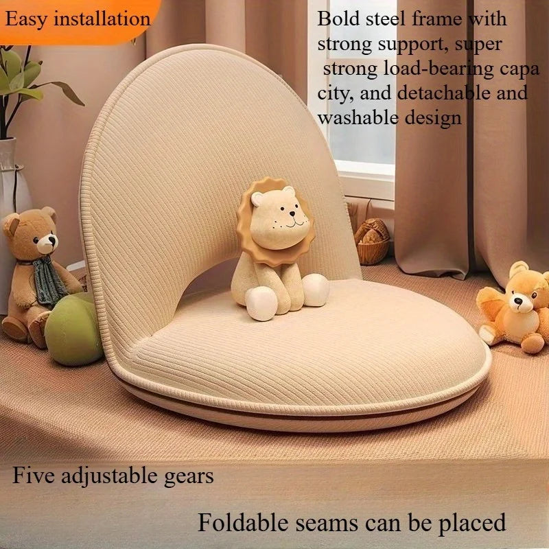 Foldable Backrest Tatami Lounger for Sitting & Sleeping, Small Space Bed for Bay Window Guest, Convertible Floor Cushion Chair by PurelyhomeDeco