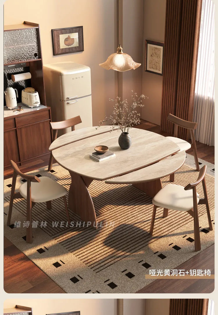 Modern Wood Design Dining Table 6 Person Luxury Extendable Round Dining Table Restaurant Nordic Mesas De Comedor Furniture Home by PurelyhomeDeco