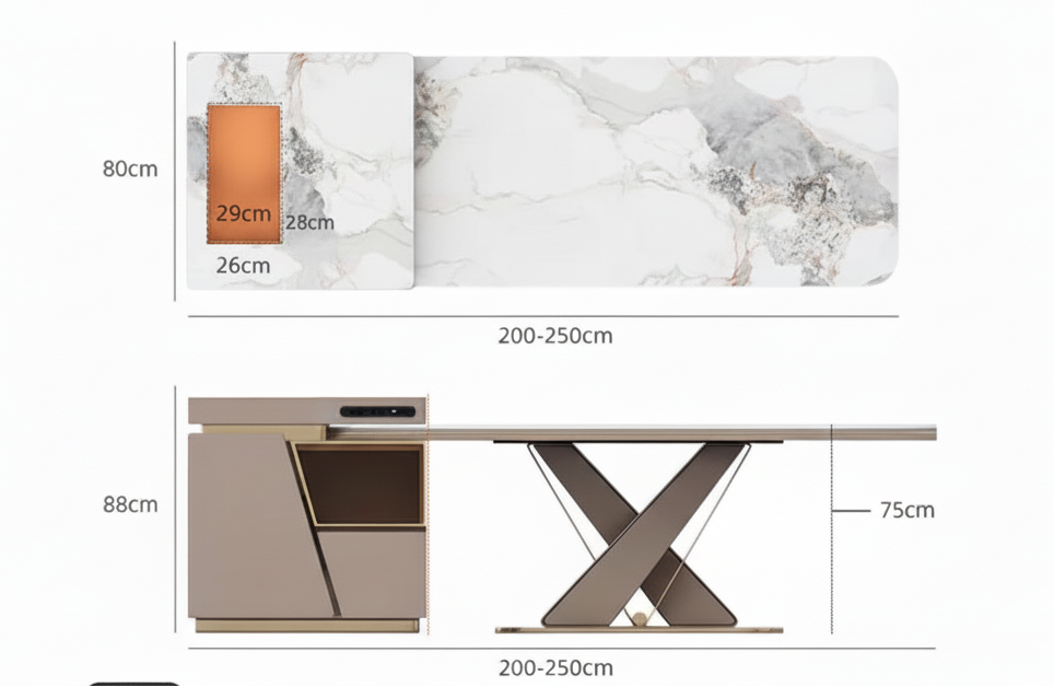 DESORA™ Designer Marble Dining Set by PurelyhomeDeco