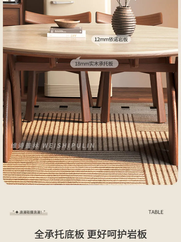 Modern Wood Design Dining Table 6 Person Luxury Extendable Round Dining Table Restaurant Nordic Mesas De Comedor Furniture Home by PurelyhomeDeco