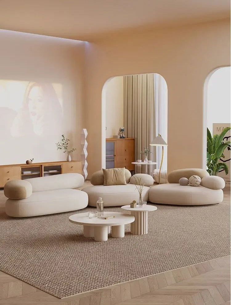 SERÉA™ Cobblestone Curve Sofa | Modern Light Luxury Living Seat by PurelyhomeDeco
