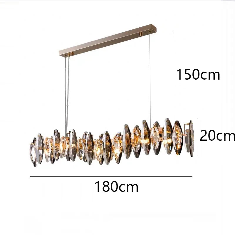 CrystalÉlan™ Modern Luxury Crystal Pendant Chandelier – Elegant Hanging Light for Living Room, Dining & Bedroom by PurelyhomeDeco