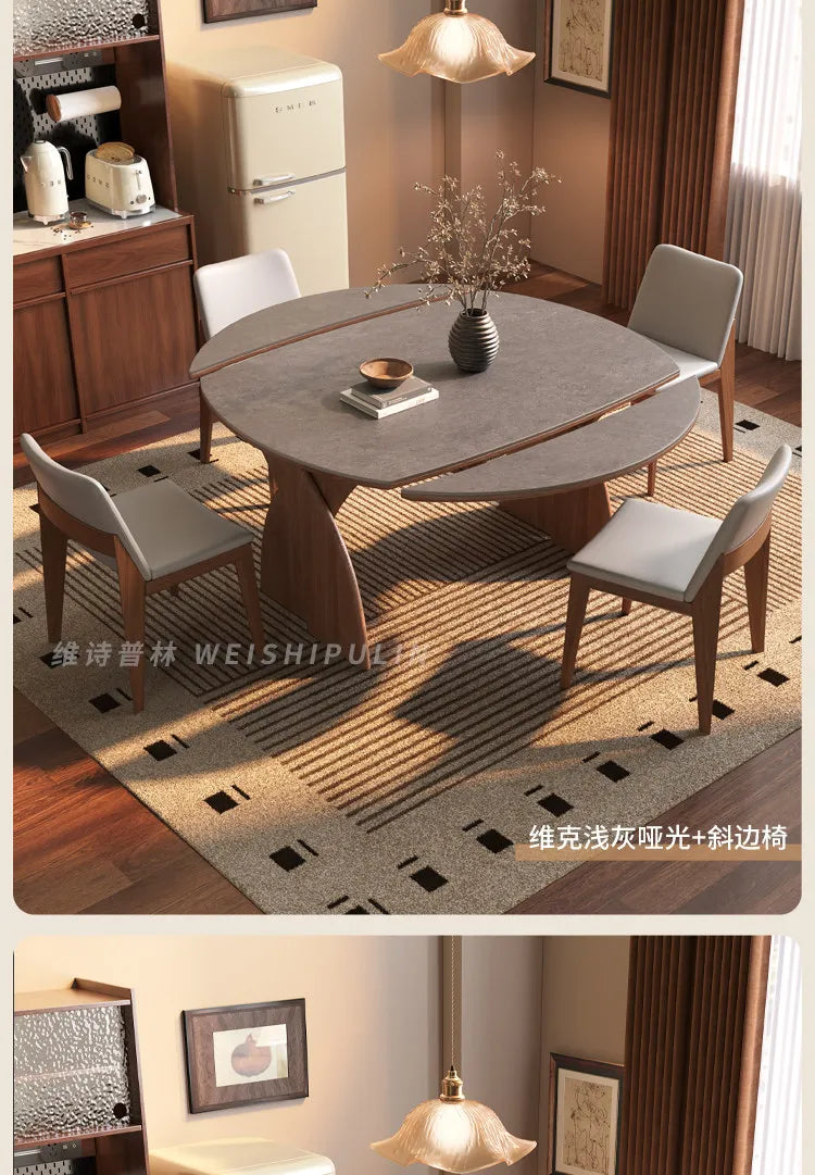 Modern Wood Design Dining Table 6 Person Luxury Extendable Round Dining Table Restaurant Nordic Mesas De Comedor Furniture Home by PurelyhomeDeco