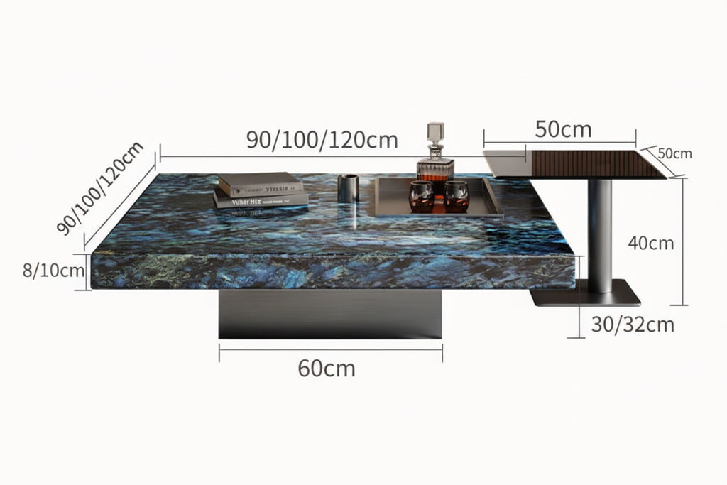 Luce di Mare™ – Nordic Modern Marble Center Table by PurelyhomeDeco