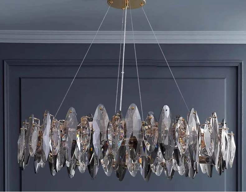 CrystalÉlan™ Modern Luxury Crystal Pendant Chandelier – Elegant Hanging Light for Living Room, Dining & Bedroom by PurelyhomeDeco