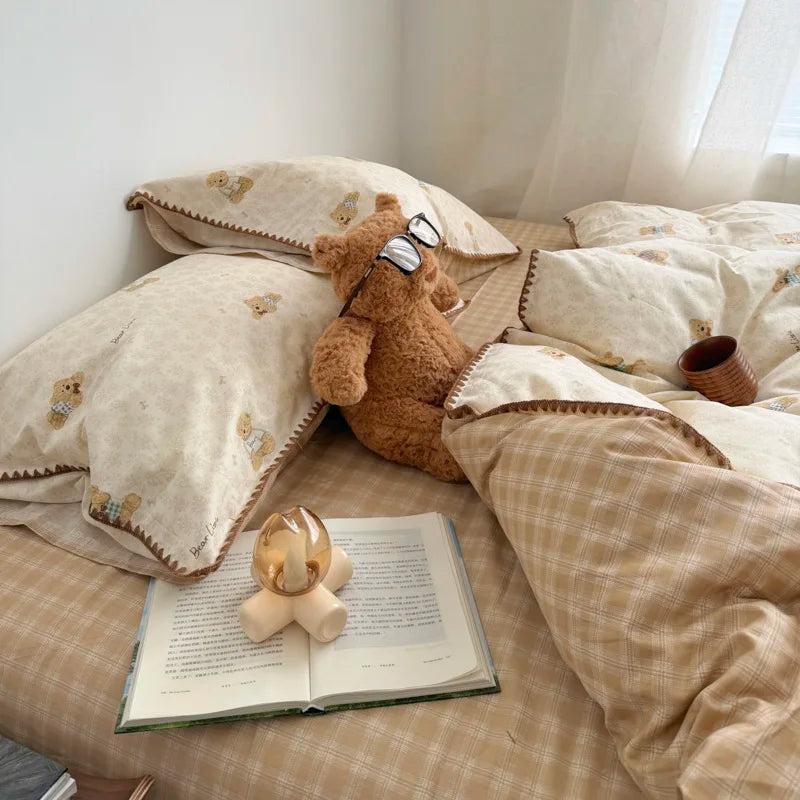 PrairieLuxe™ INS American Countryside Pure Cotton Bedding Set – Double-Layer Yarn Soft Luxury Bed Linens by PurelyhomeDeco