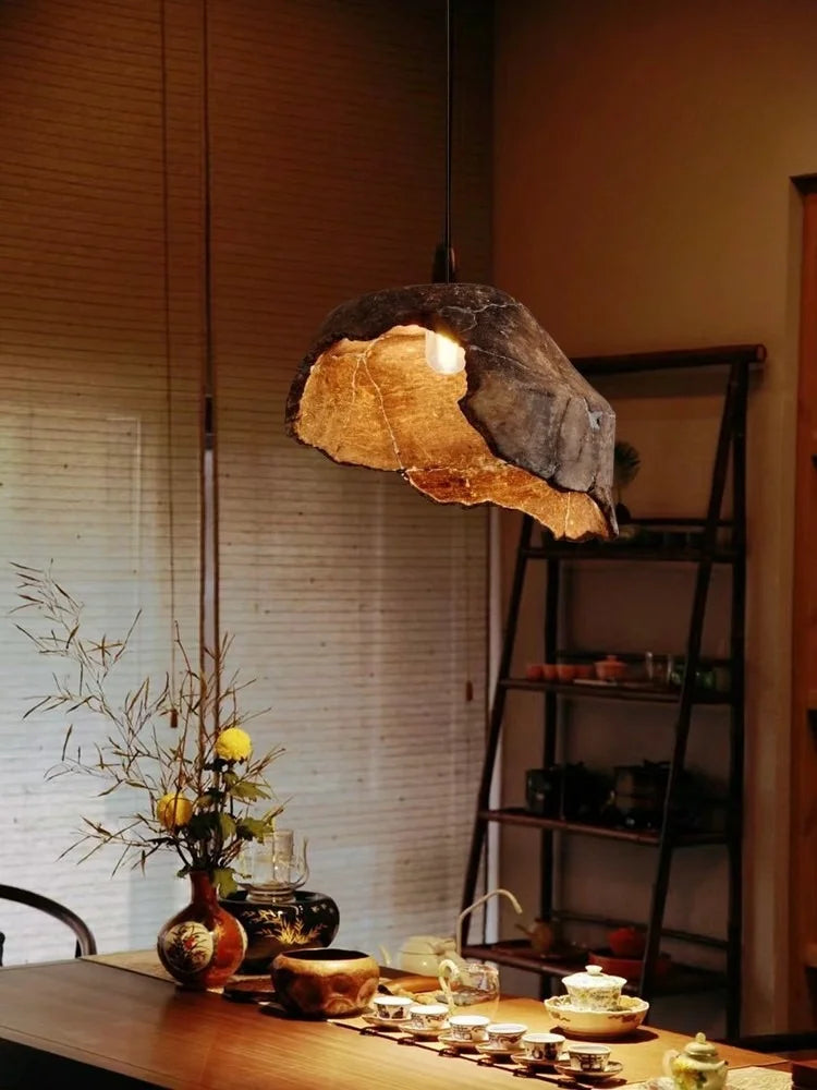Lotus Zen™ Wabi-Sabi Pendant Lamp – Japanese Retro Hanging Light for Guesthouse & Zen Interior Decor by PurelyhomeDeco