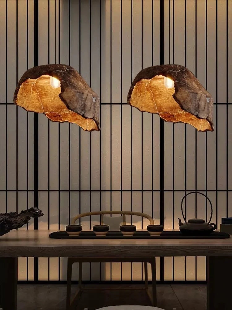 Lotus Zen™ Wabi-Sabi Pendant Lamp – Japanese Retro Hanging Light for Guesthouse & Zen Interior Decor by PurelyhomeDeco