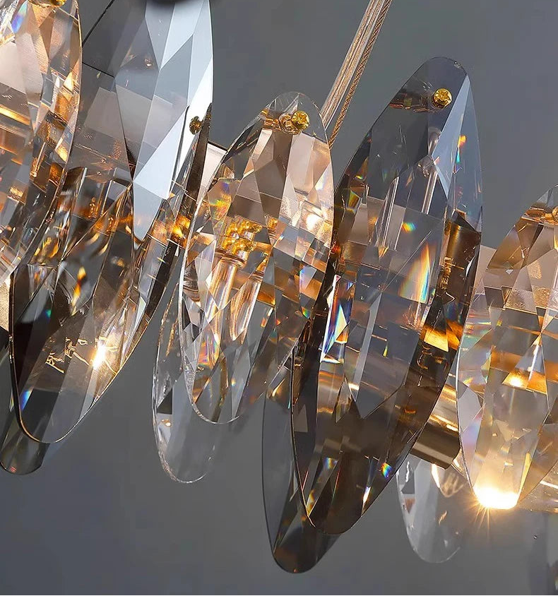CrystalÉlan™ Modern Luxury Crystal Pendant Chandelier – Elegant Hanging Light for Living Room, Dining & Bedroom by PurelyhomeDeco